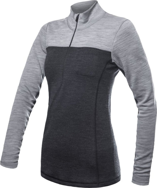 Dámské merino triko SENSOR Bold šedé Barva: šedá, Velikost: XL
