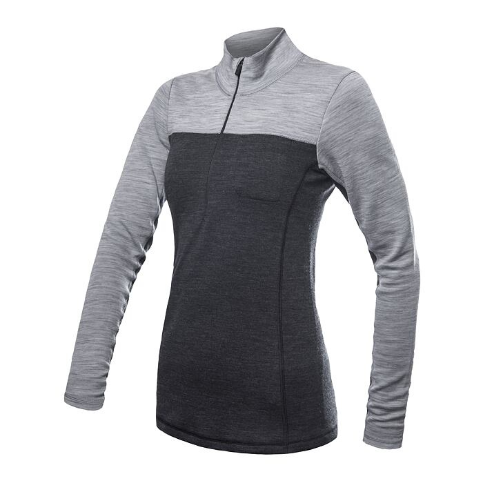 Dámské merino triko SENSOR Bold šedé Barva: šedá, Velikost: XL