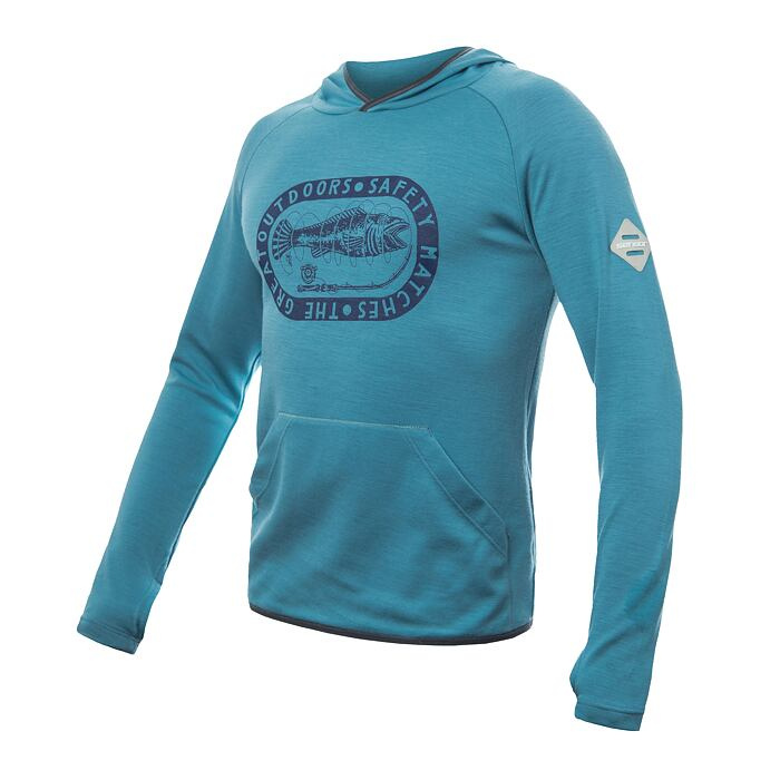 Pánská merino mikina SENSOR Upper modrá Barva: Modrá, Velikost: L