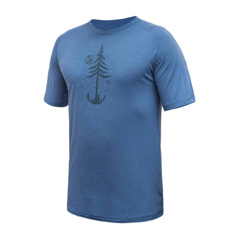 Pánské merino triko SENSOR Merino Air Earth modré Barva: Modrá, Velikost: XL