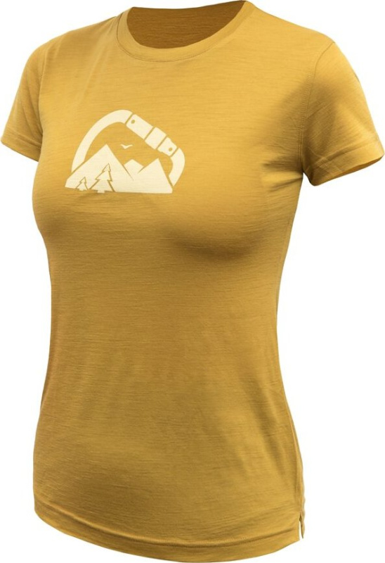 SENSOR MERINO AIR SUMMIT dámské triko kr.rukáv mustard Velikost: M