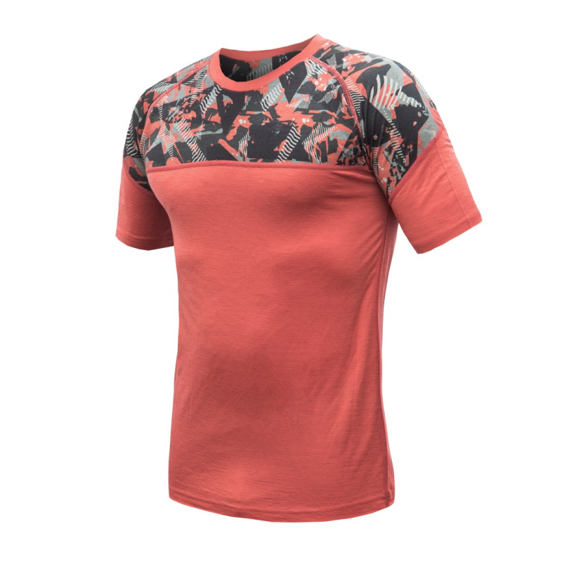 Pánské merino triko SENSOR Merino Impress oranžové Barva: oranžová, Velikost: L