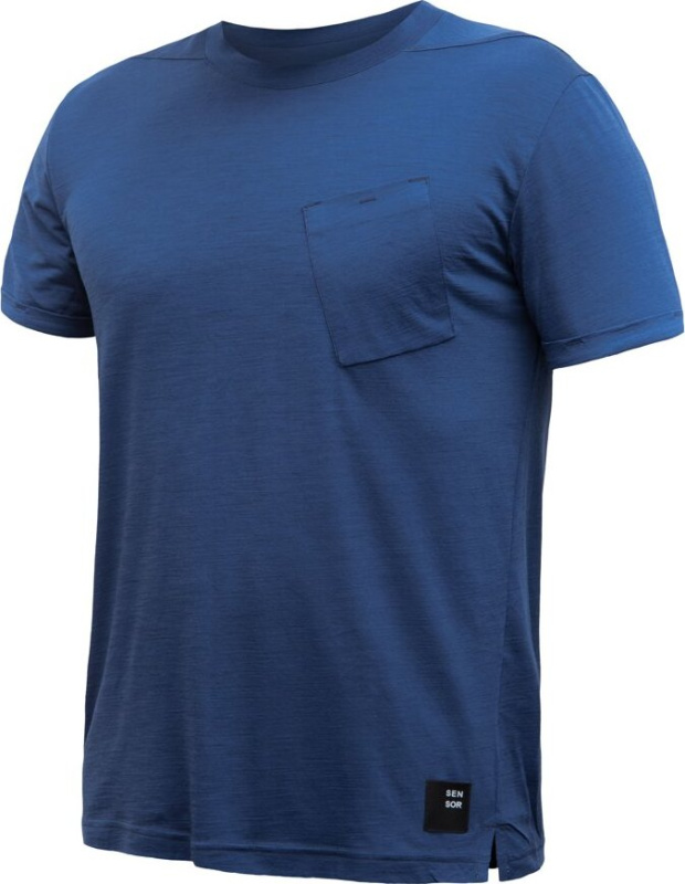 SENSOR MERINO AIR traveller pánské triko kr.rukáv tm.modrá Velikost: S