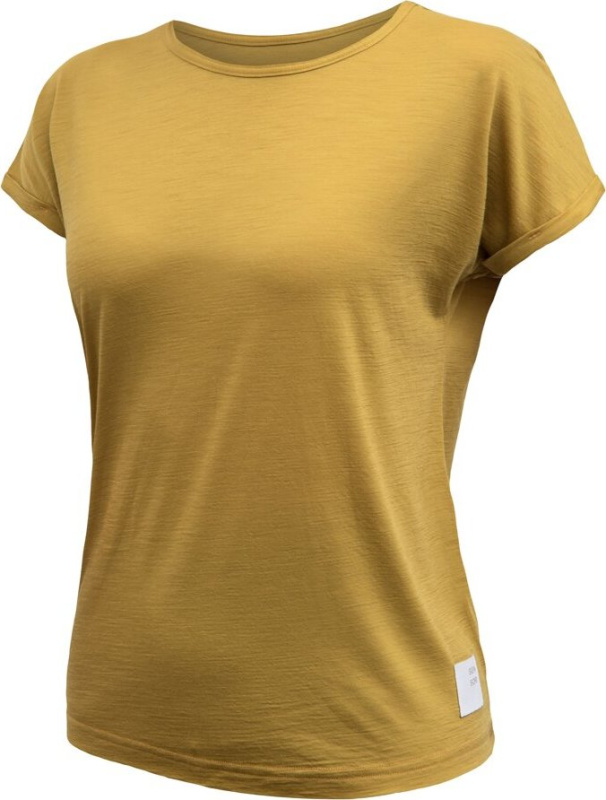 SENSOR MERINO AIR traveller dámské triko kr.rukáv mustard Velikost: S