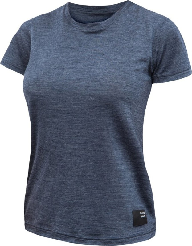 Dámské merino triko SENSOR Merino Lite modré Barva: Modrá, Velikost: XL