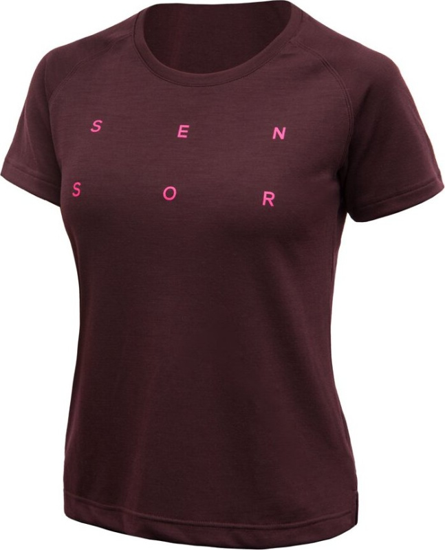 Dámské merino triko SENSOR Merino Blend Typo červené Barva: červená, Velikost: L