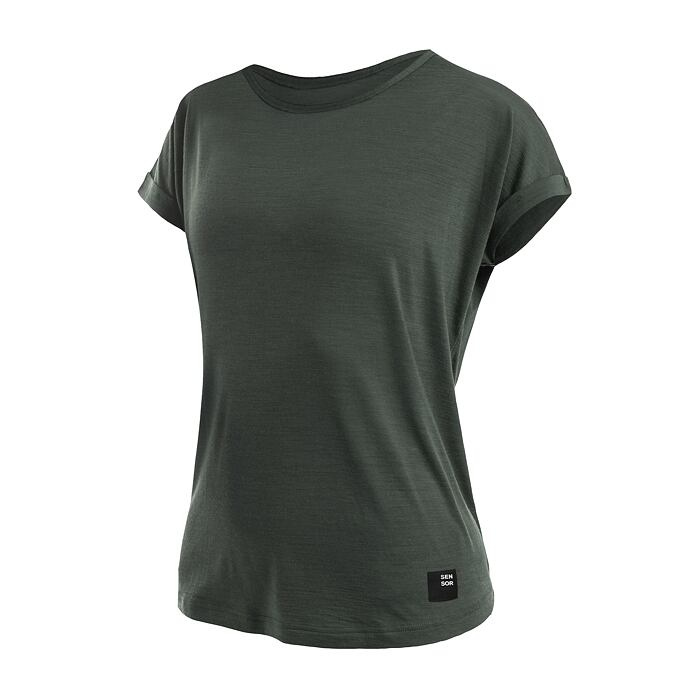 Dámské merino triko SENSOR Merino Air Traveller zelené Barva: Zelená, Velikost: XXL