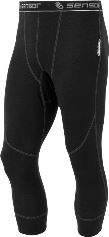 Pánské 3/4 funkční spodky SENSOR Double face černé Barva: černá, Velikost: XL