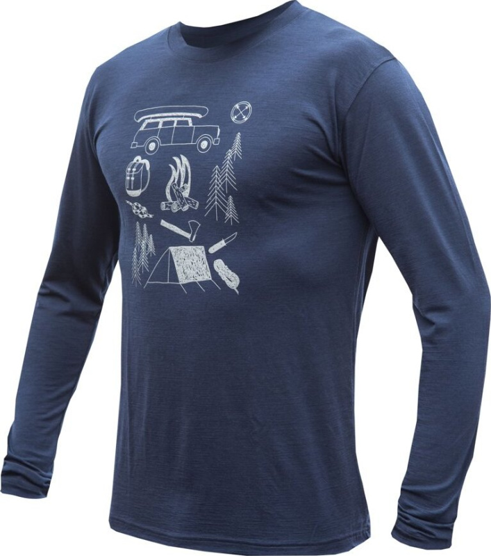 SENSOR MERINO ACTIVE OUTSIDE pánské triko dl.rukáv deep blue Velikost: XL