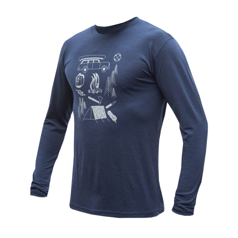 SENSOR MERINO ACTIVE OUTSIDE pánské triko dl.rukáv deep blue Velikost: XXL