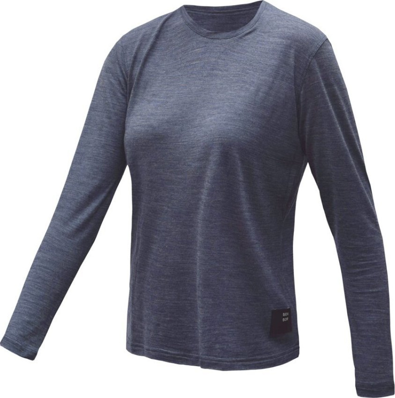 SENSOR MERINO LITE dámské triko dl.rukáv mottled blue Velikost: S