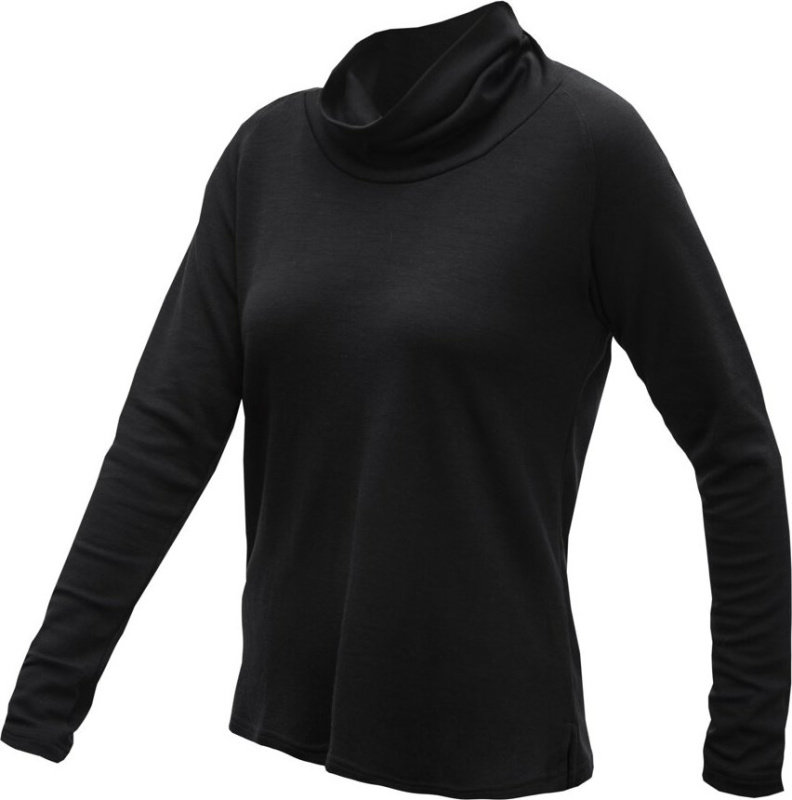 SENSOR MERINO BLEND dámské triko dl.rukáv rolák černá Velikost: S