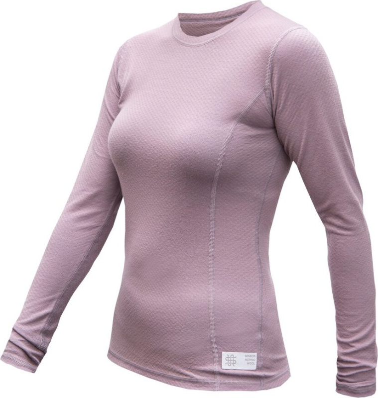SENSOR MERINO DF dámské triko dl.rukáv mystic violet Velikost: XL