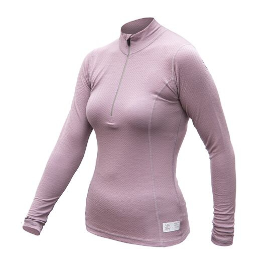 SENSOR MERINO DF dámské triko dl.rukáv zip mystic violet Velikost: S