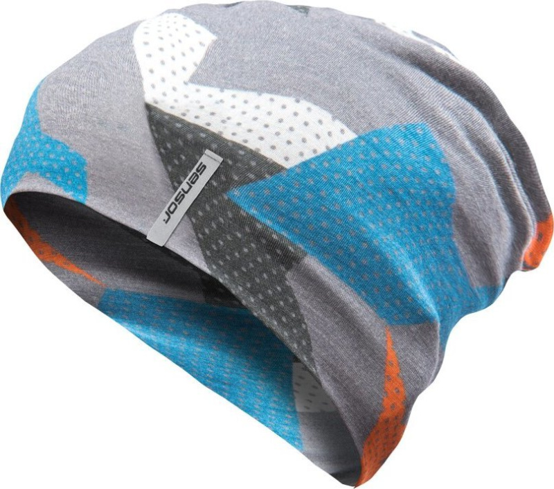 SENSOR ČEPICE MERINO IMPRESS modrá/camo Velikost: M