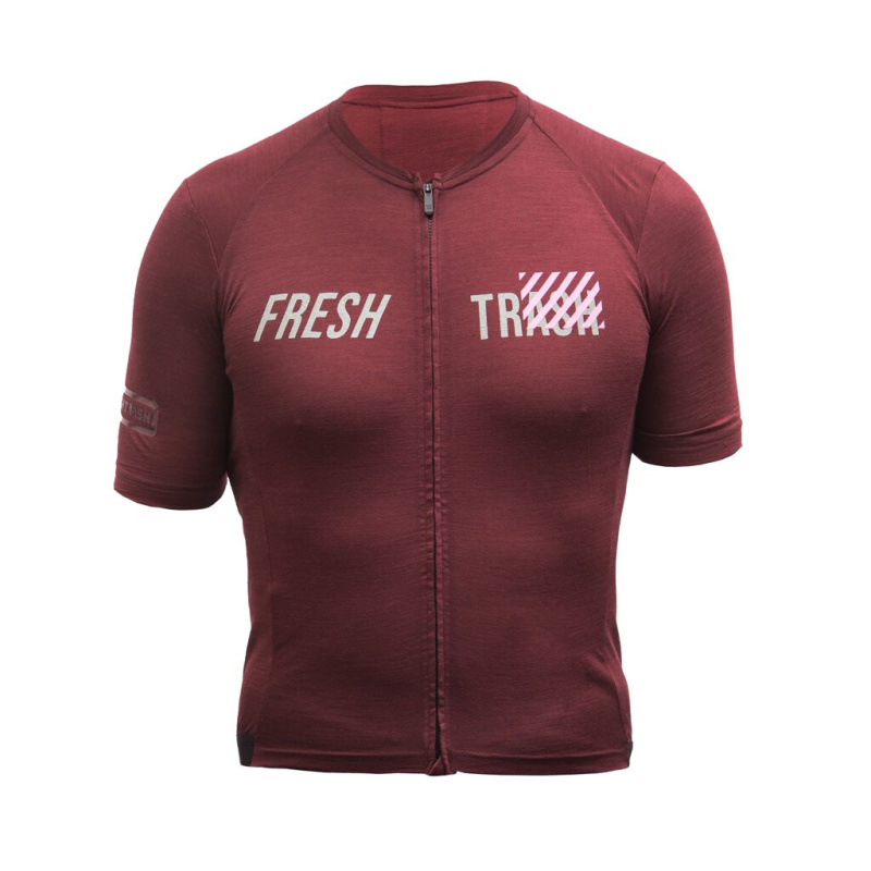 FRESH TRASH FT MEN'S LITE MERINO EVO JERSEY MERLOT RED Velikost: S