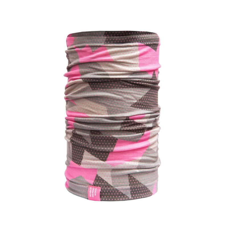 SENSOR TUBE MERINO IMPRESS šátek multifunkční růžová/camo Velikost: UNI
