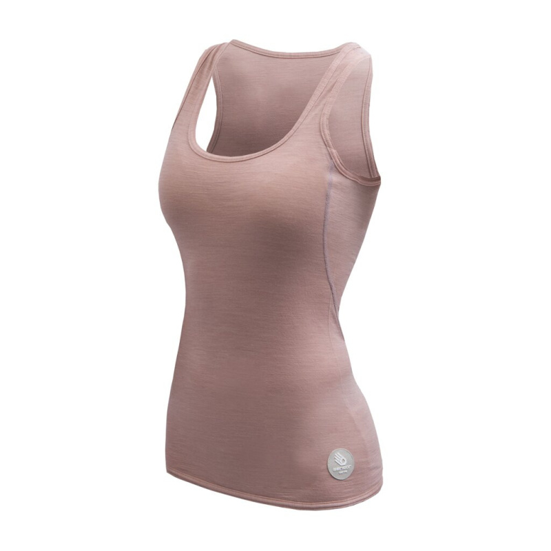 SENSOR MERINO AIR dámské triko bez rukávu dusty pink Velikost: S