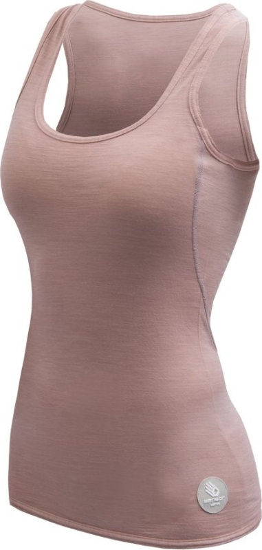 SENSOR MERINO AIR dámské triko bez rukávu dusty pink Velikost: XL