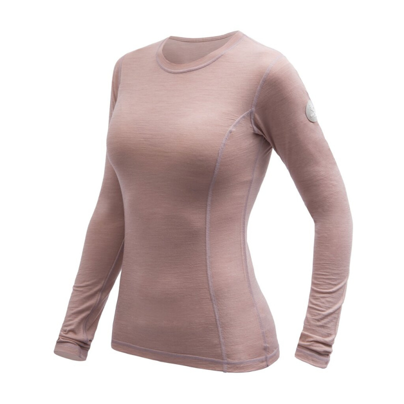 SENSOR MERINO AIR dámské triko dl.rukáv dusty pink Velikost: M