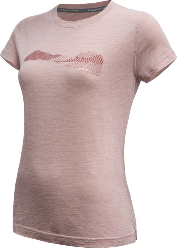 Dámské merino triko SENSOR Air Hills růžové Barva: růžová, Velikost: S