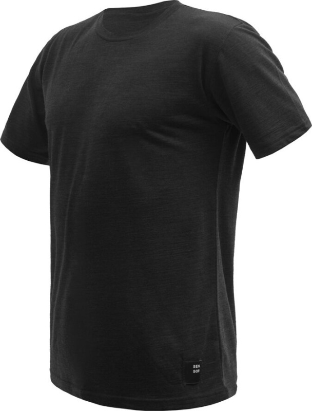 SENSOR MERINO CORDURA pánské triko kr.rukáv černá Velikost: L
