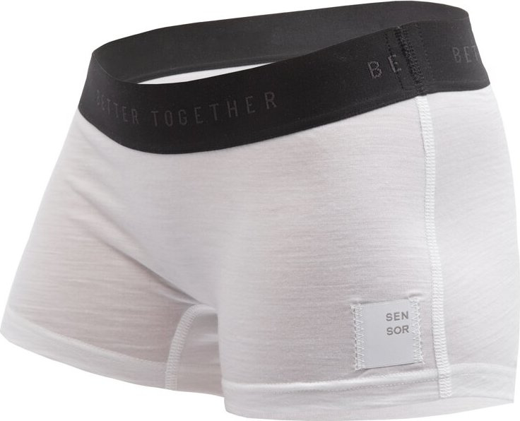 Dámské merino kalhotky SENSOR Cordura s nohavičkou bílé Barva: Bílá, Velikost: S