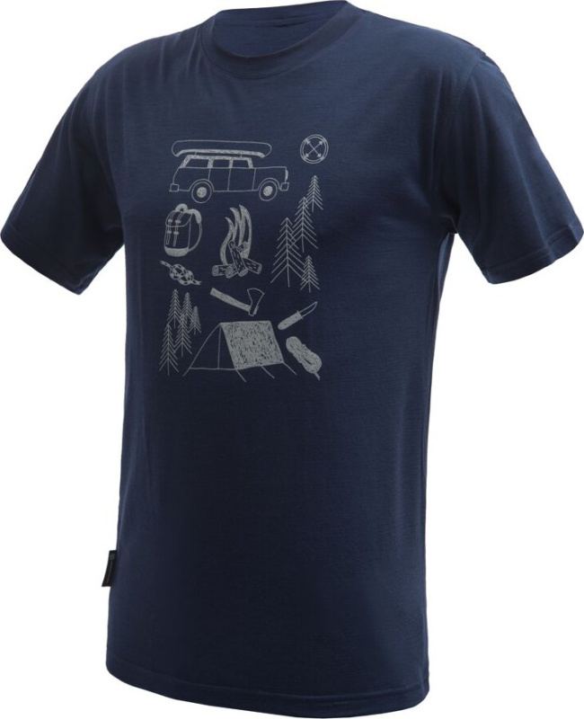 SENSOR MERINO ACTIVE OUTSIDE pánské triko kr.rukáv deep blue Velikost: XL