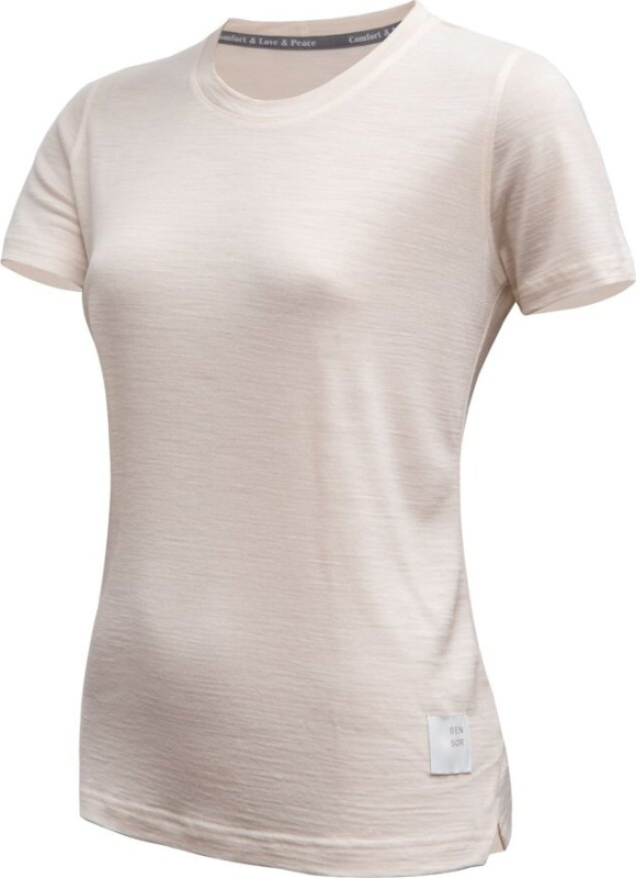 Dámské merino triko SENSOR Lite béžové Barva: béžová, Velikost: XL