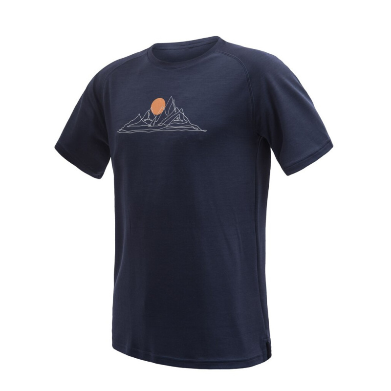 SENSOR MERINO BLEND MOON pánské triko kr.rukáv deep blue Velikost: M