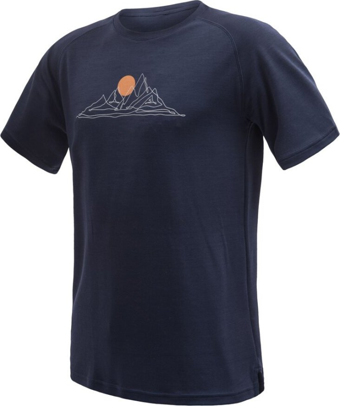 SENSOR MERINO BLEND MOON pánské triko kr.rukáv deep blue Velikost: XXL
