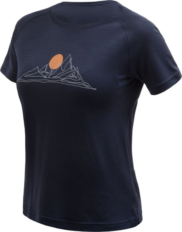 SENSOR MERINO BLEND MOON dámské triko kr.rukáv deep blue Velikost: M