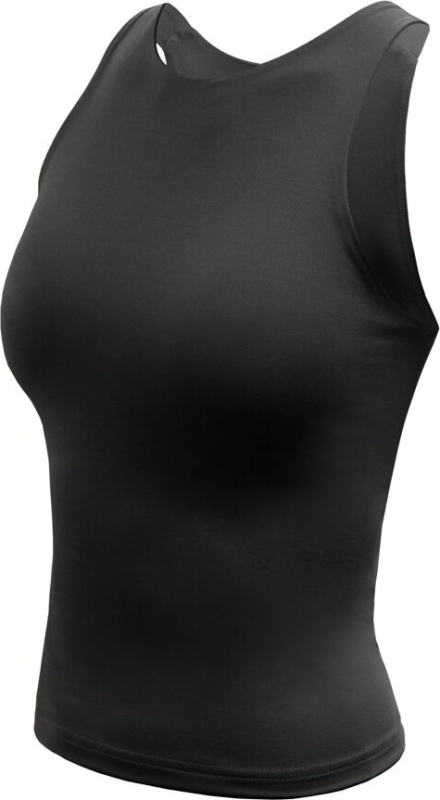 Dámský funkční crop top SENSOR Infinity Eco černý Barva: černá, Velikost: S