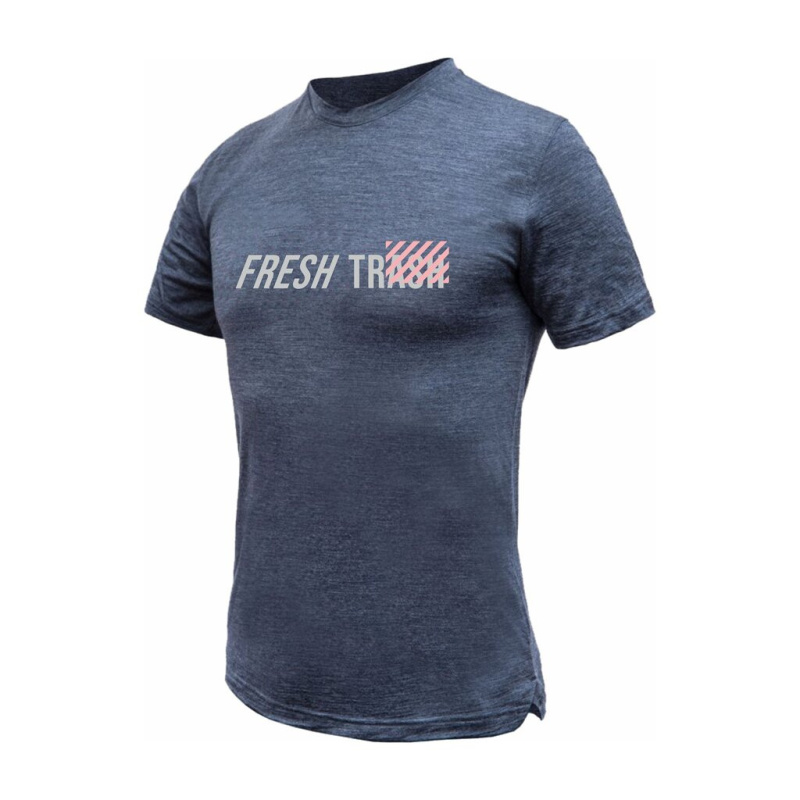 FRESH TRASH FT MEN’S MERINO TENCEL LOGO 2.0 TEE BLUE Velikost: XXL