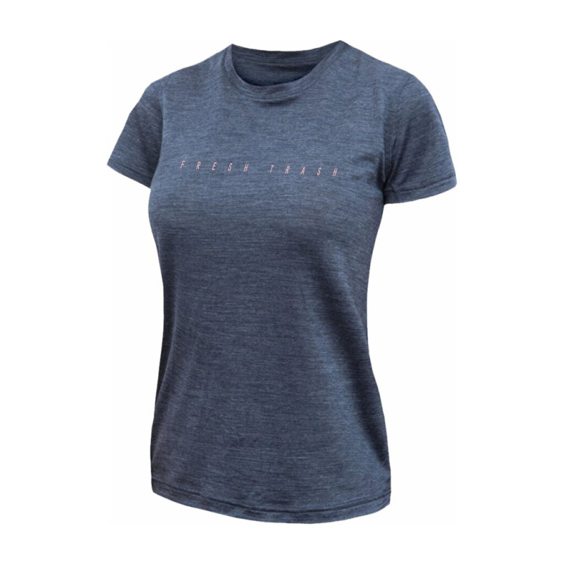 FRESH TRASH FT WOMEN'S MERINO TENCEL LOGO TEE BLUE Velikost: L