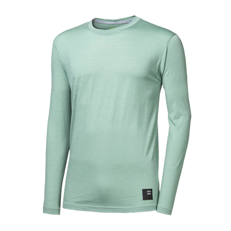 Pánské merino triko SENSOR Cordura basil green Barva: Zelená, Velikost: XXL