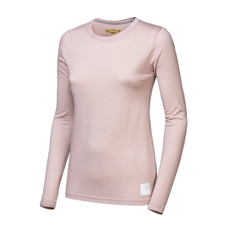 Dámské merino triko SENSOR Cordura dusty pink Barva: růžová, Velikost: L