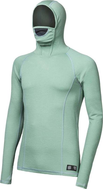 Pánské merino triko SENSOR Merino DF s kapucí zelené Barva: Zelená, Velikost: XXL