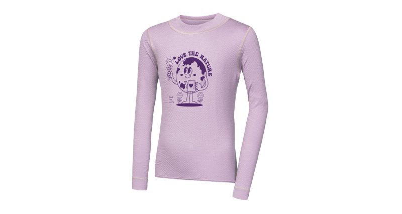 SENSOR MERINO DF PLANET dětské triko dl.rukáv mystic violet -120