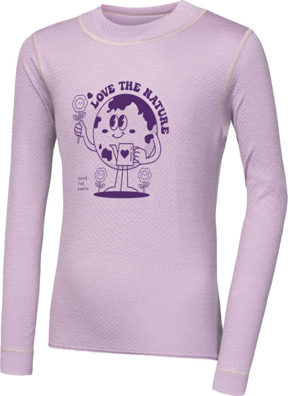 SENSOR MERINO DF PLANET dětské triko dl.rukáv mystic violet -120
