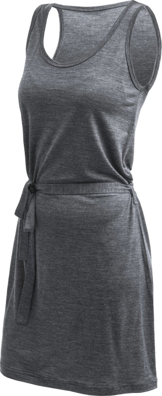SENSOR MERINO LITE šaty bez rukávu, anthracite gray Velikost: M
