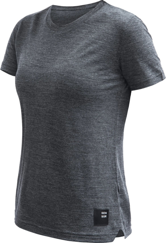 SENSOR MERINO LITE dámské triko kr.rukáv anthracite gray Velikost: S