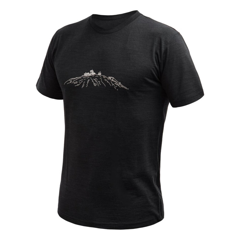SENSOR MERINO CORDURA PEAK pánské triko kr.rukáv černá Velikost: L