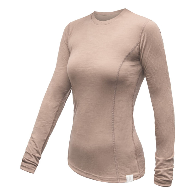 SENSOR MERINO ACTIVE dámské triko dl.rukáv almond beige Velikost: S