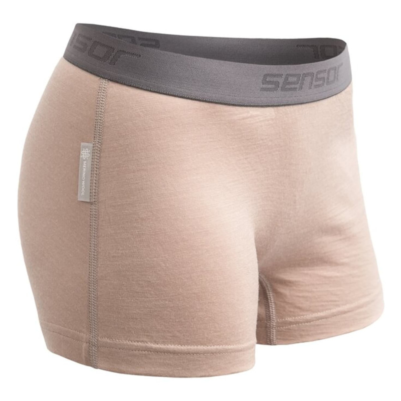 SENSOR MERINO ACTIVE dámské kalhotky s nohavičkou almond beige Velikost: M