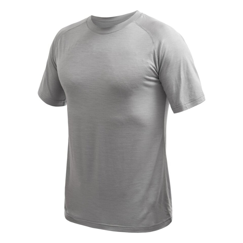 SENSOR MERINO ACTIVE NO LOGO pánské triko kr.rukáv raglan šedá Velikost: XXL