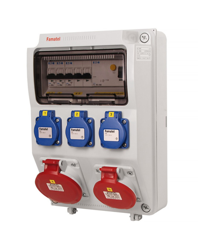 Kombinace zásuvková Famatel v510-6kA 3× 230 V 2× 400 V