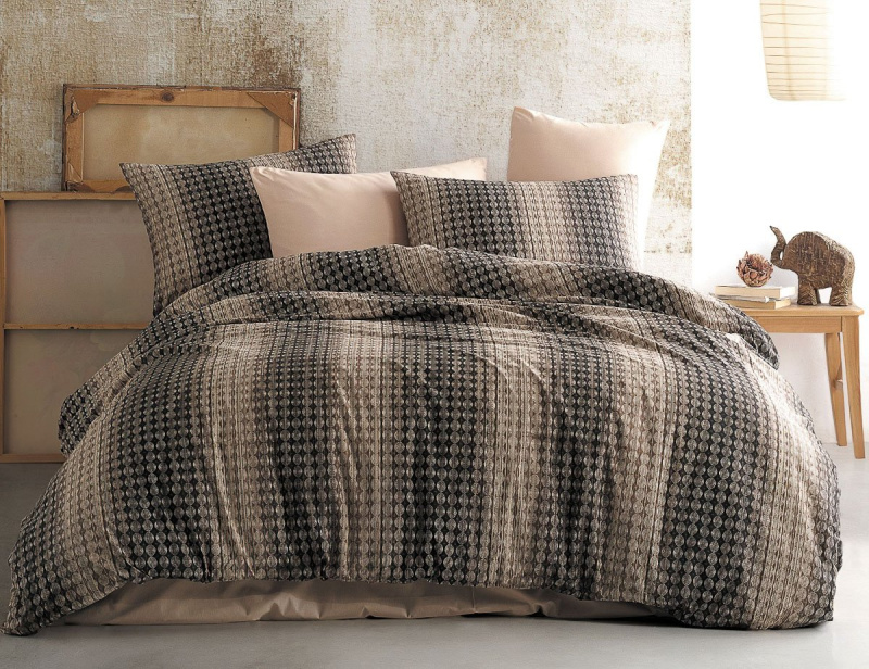 TipTrade s.r.o. Bavlněné povlečení Oberon Hnědé Varianta: Velikost: 140x200 + 70x90 cm