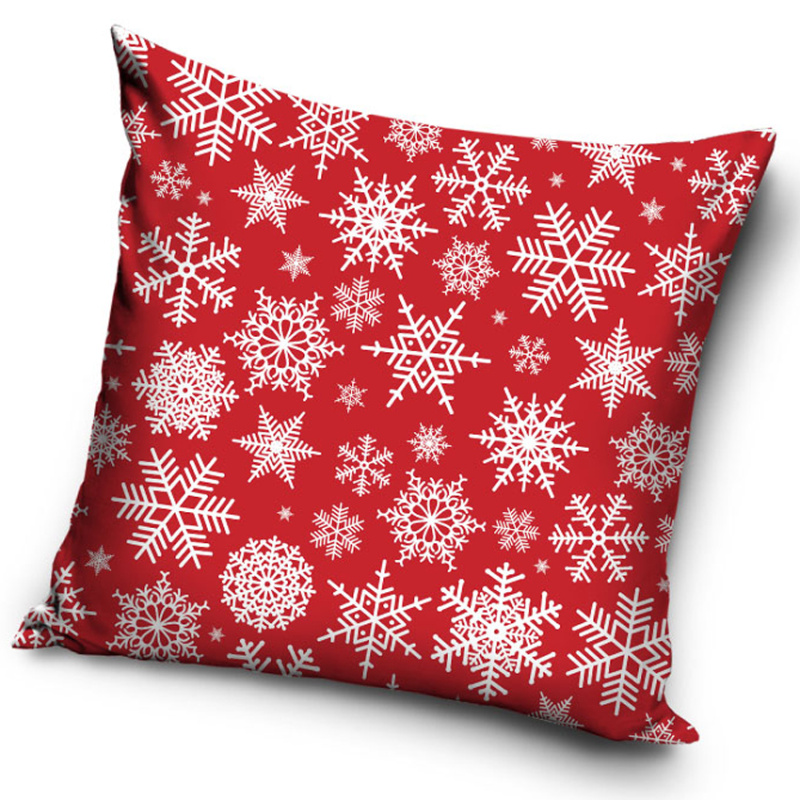 TipTrade s.r.o. Vánoční povlak na polštářek Bílé Vločky