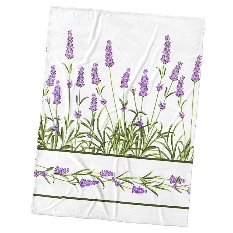 TipTrade s.r.o. Mikroplyšová deka Levandulová Zahrada 150x200 cm